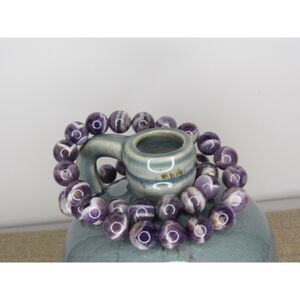 Chevron Amethyst Bracelet 10mm